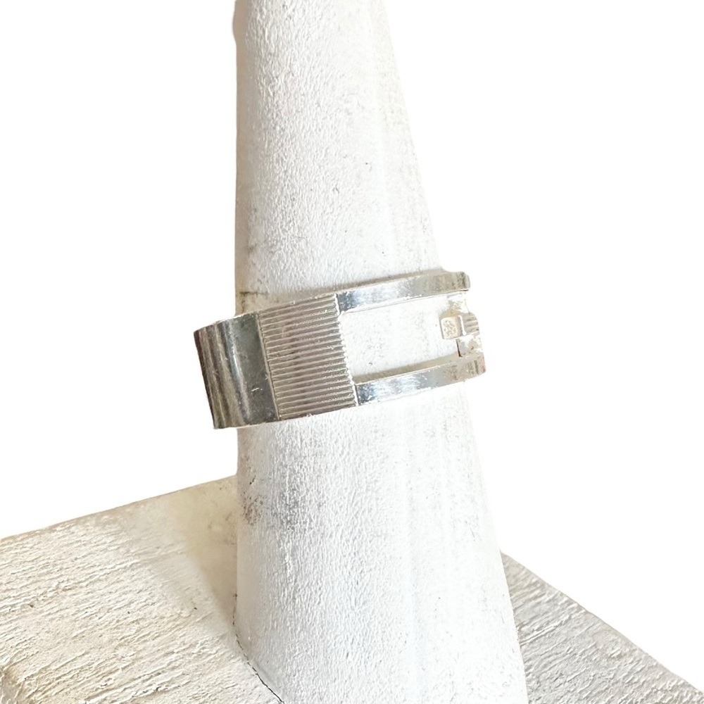 Gucci “G” 925 Silver Engraved Retro Vintage Ring Size 7.5 - Picture 8 of 13